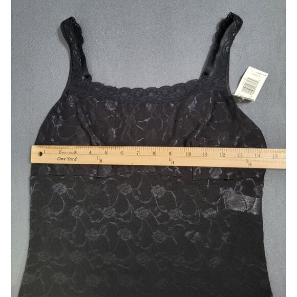 Vassarette Sheer Lace Camisole SZ L/40 Tank Top 17-053 y2k Floral Babydoll Black - Picture 6 of 8